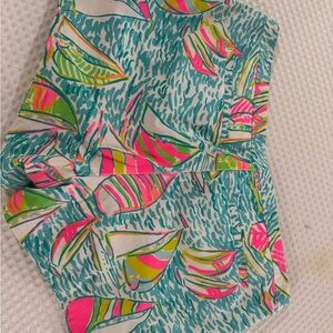 Lilly Pulitzer Pink and Green Patterned Shorts